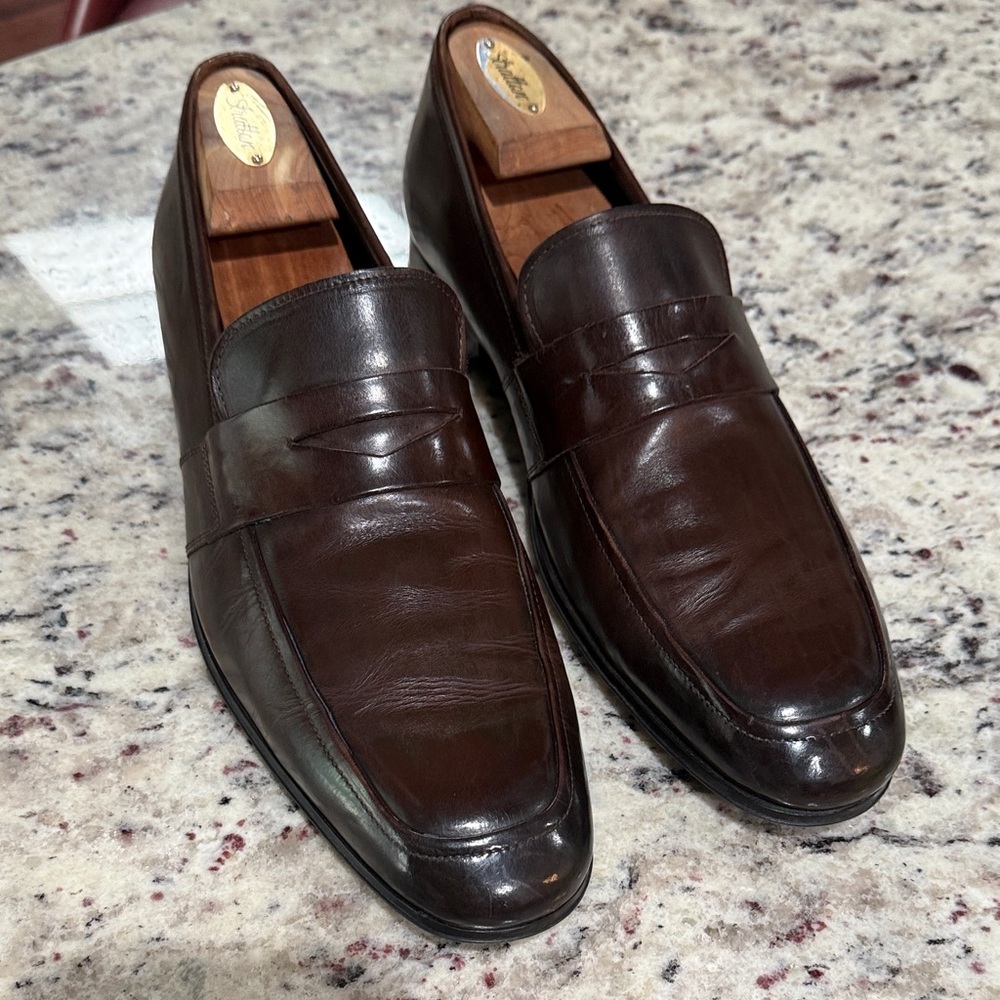 To Boot by Adam Derrick Brown Leather Loafers
